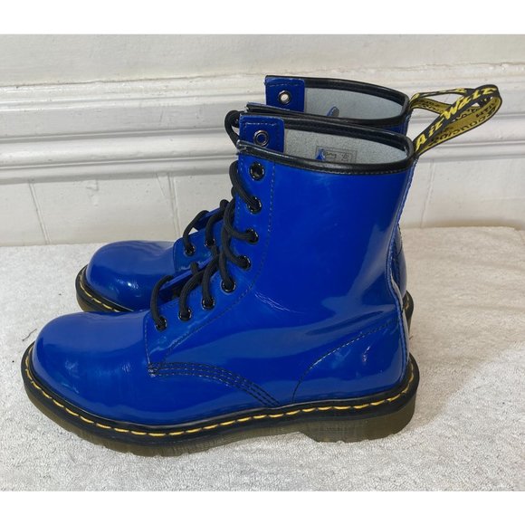 Dr. Martens Blue Combat Boots - Picture 6 of 15